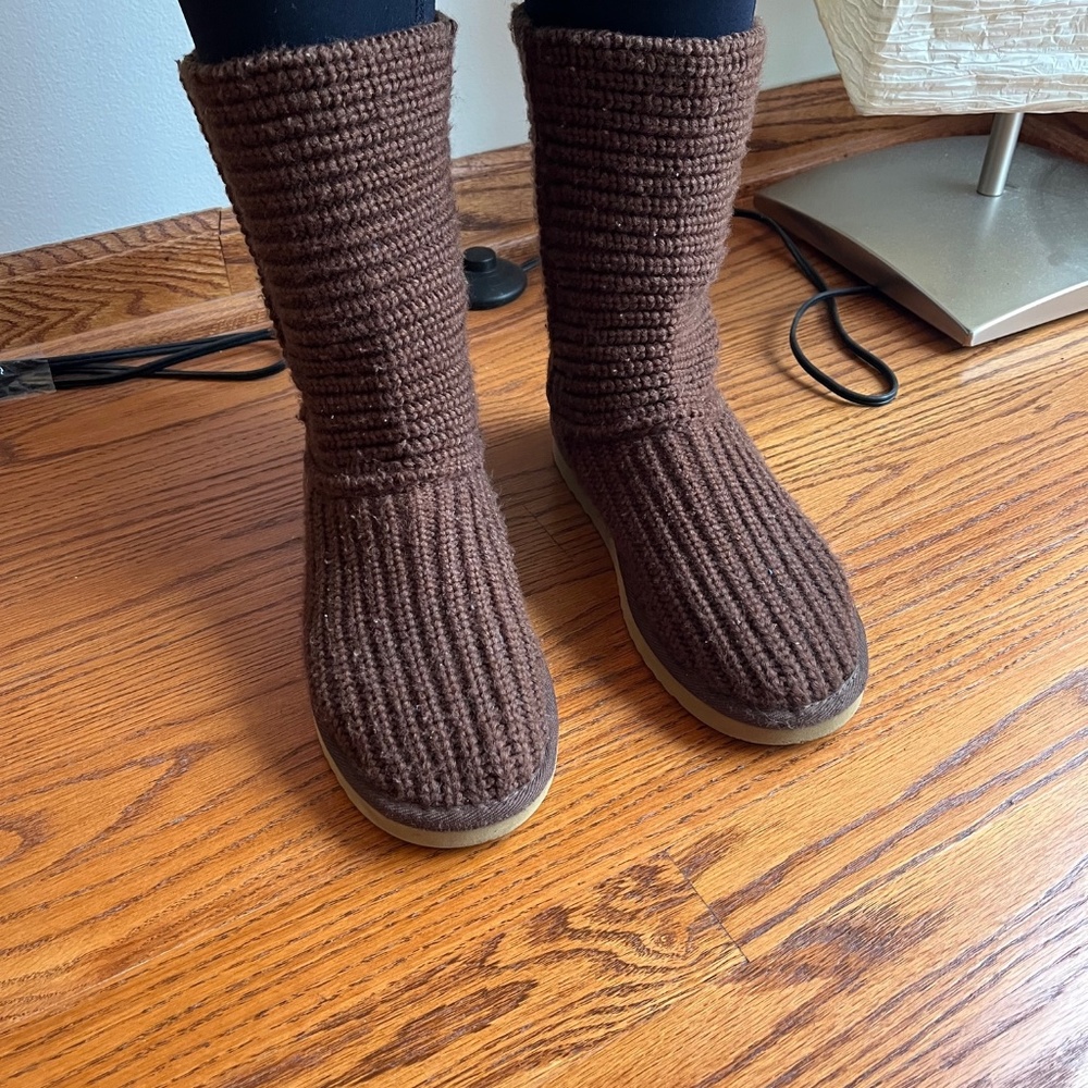 Brown UGG Crochet Boots
